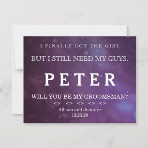 Dags att inrätta Glitter Lila Board Inbjudningar