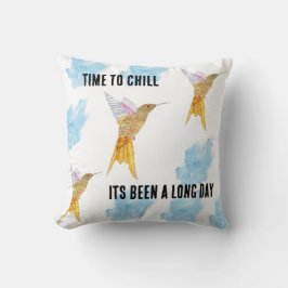 Dags att klä Hummingbird Kudde