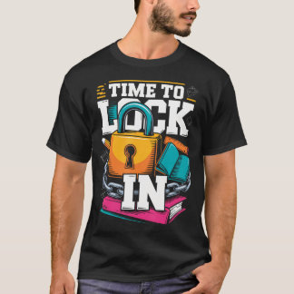 Dags att låsa in testdag roliga lärare student t shirt