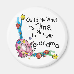 Dags att leka med mormor magnet