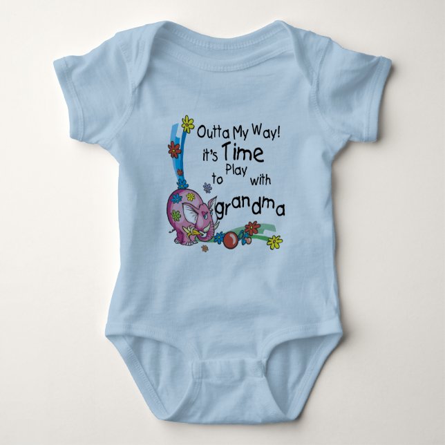 Dags att leka med mormor t-shirt (Framsida)