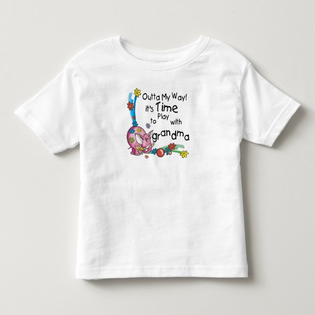 Dags att leka med mormor t-shirt (Framsida)