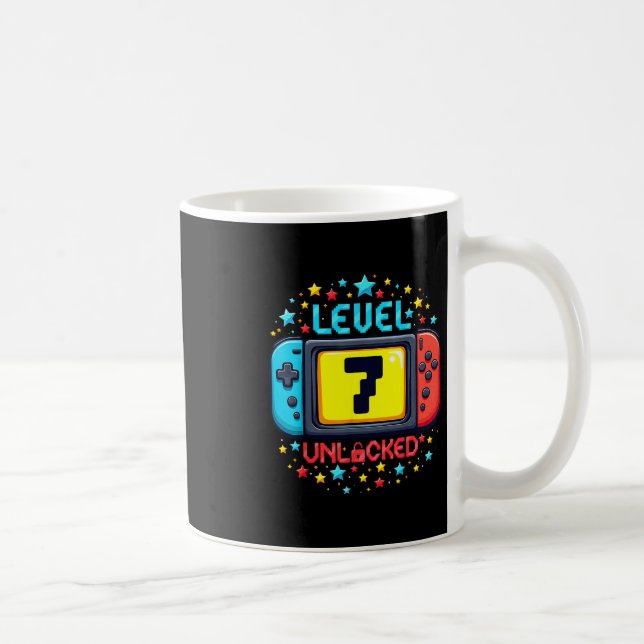Dags att Levela Upp 7 Upplåst 7-års födelsedags po Kaffemugg (Höger)