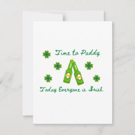 Dags att Paddy, Idag är alla irländare på en  Julkort