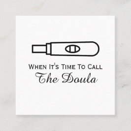 Dags att ringa dubbel enkel Gravid Fyrkantigt Visitkort