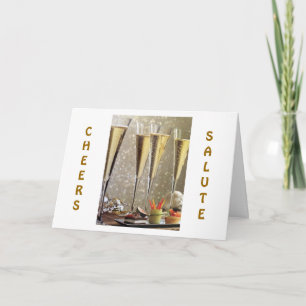 DAGS ATT SÄGA GRATTIS=CHAMPAGNE SKÅL KORT