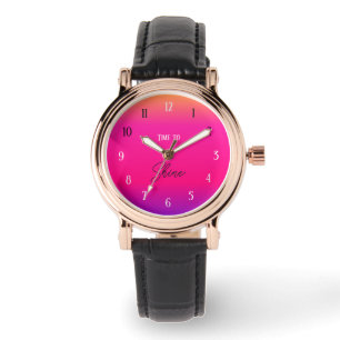 Dags att Shine – djärk solnedgradient Armbandsur