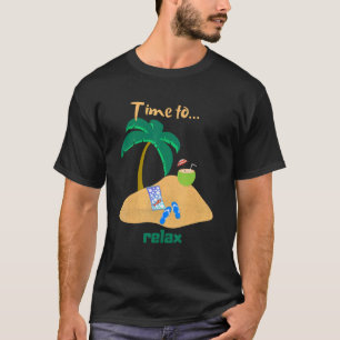 Dags att slappna av i Coconu Beach i Handflatan Tr T Shirt