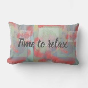 Dags att slappna av i Rosa ros Feminine Bedroom Lumbarkudde