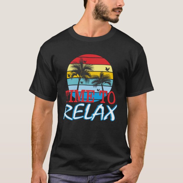 Dags att slappna av i sommarklassbuss t shirt (Framsida)