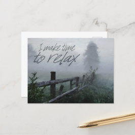 "Dags att slappna av" Motiveringsbekräftelse Vykort