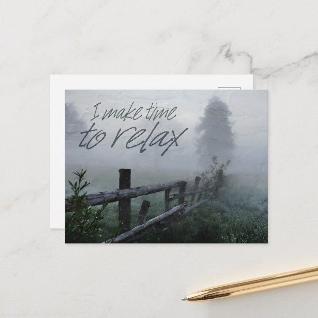 "Dags att slappna av" Motiveringsbekräftelse Vykort (Fram/Back In Situ)
