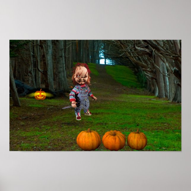 Dags att snida pumpor till Halloween. Poster (Framsidan)