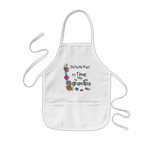 Dags att spela med morfar barnförkläde