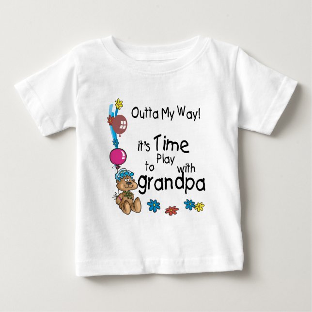 Dags att spela med morfar tee shirt (Framsida)