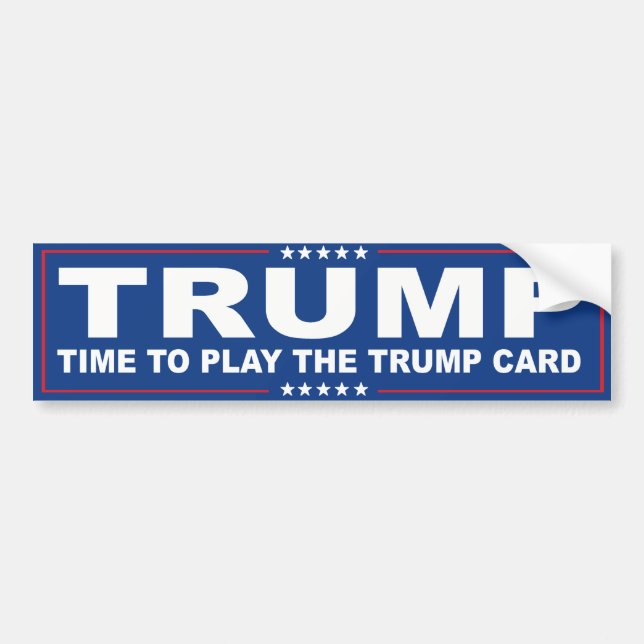 Dags att spela upp Trump Card - Blue Trump -.png Bildekal (Framsidan)