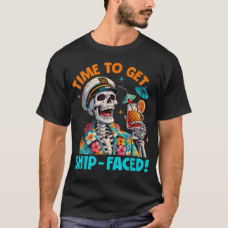 Dags att supa sig full Skeleton Man Hawaii Strand T Shirt