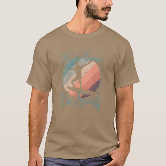Dags att surfa Sport Vatten present T Shirt (Framsida)