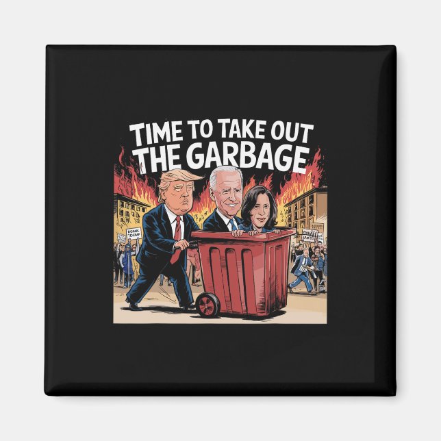 Dags att ta ut sopkamala Trump-supportör Magnet (Framsidan)