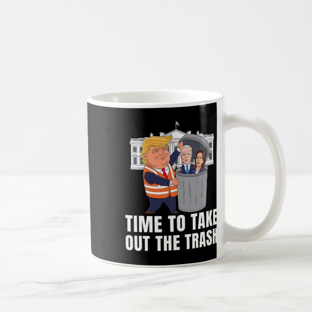 Dags Att Ta Ut Soporna Roligt Trump Kaffemugg (Höger)