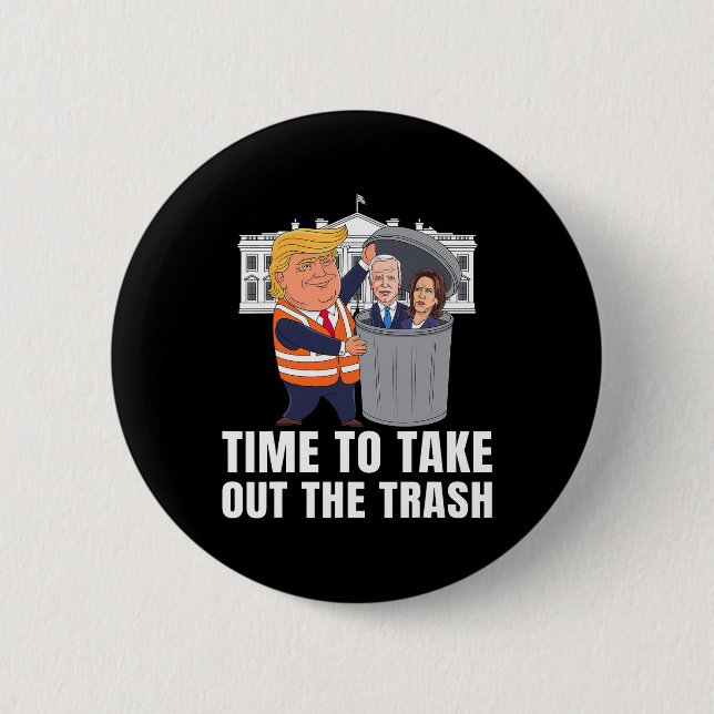 Dags Att Ta Ut Soporna Roligt Trump  Knapp (Framsida)