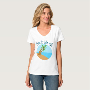 Dags att Tillsätta Salt – Tropisk Strand Palmträd T Shirt