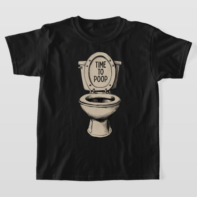 Dags att Toa Rolig Toalett T Shirt (Laydown)
