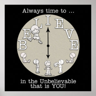 Dags att tro Little Boy och Clock Poster