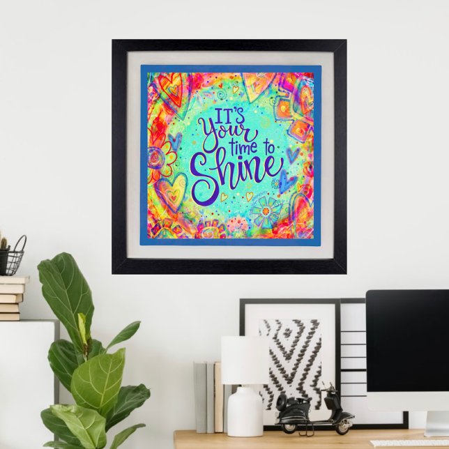 Dags att visa Söt Aqua Hearts inspiration Poster (Skapare uppladdad)