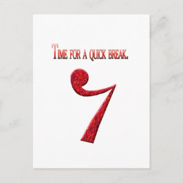 "Dags för en snabbbrytning" Vykort