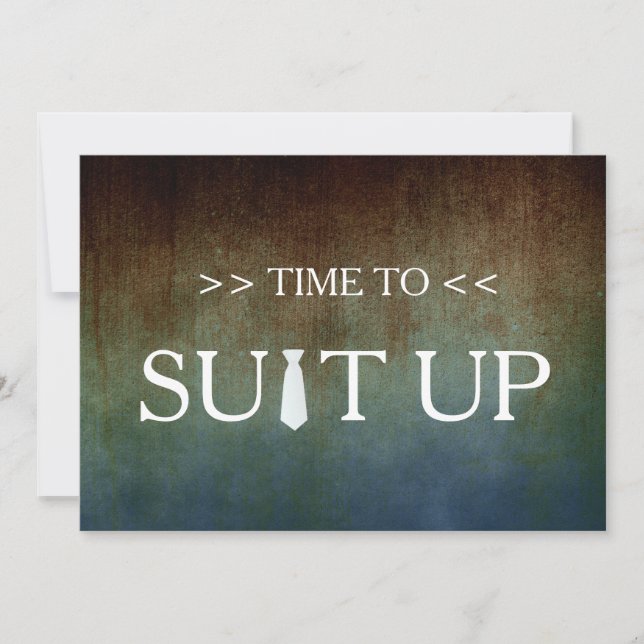 Dags för Kostym uppåt Inbjudningar (Framsida)