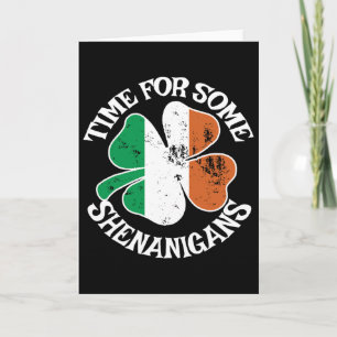 Dags för lite bus, roliga klöverblad St Patrick Kort