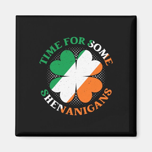 Dags för lite bus St. Patricks Day Irländsk I Magnet (Framsidan)