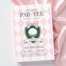 Dags för Par-Tee Rosa tjejers golf 2-års födelseda