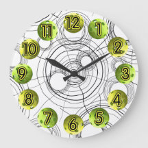 Dags för Pickleball Lime Green Clock