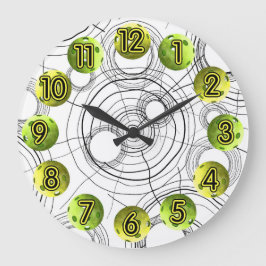 Dags för Pickleball Lime Green Clock Stor Klocka