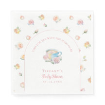 Dags för te Elegant blomsterte fest Babyshower