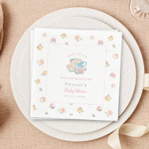 Dags för te Elegant blomstertefest för babyfirande