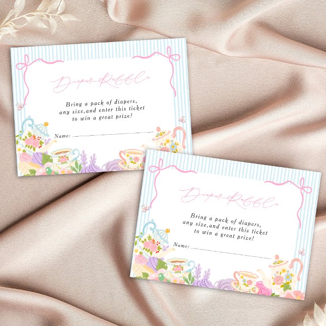 Dags för te Tekannor och koppar baby shower Tilläggskort (Skapare uppladdad)