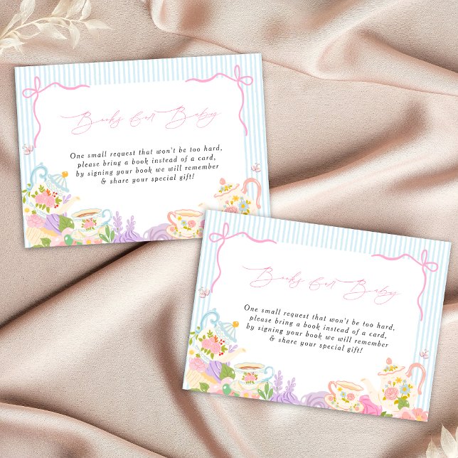 Dags för te Tekannor och koppar baby shower Tilläggskort (Skapare uppladdad)