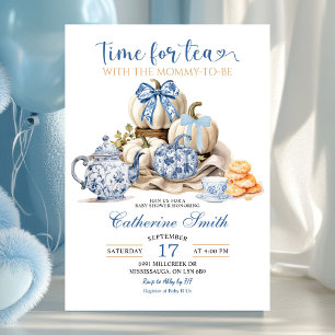 Dags för Tea Party Chinoiserie Baby Shower Inbjudningar