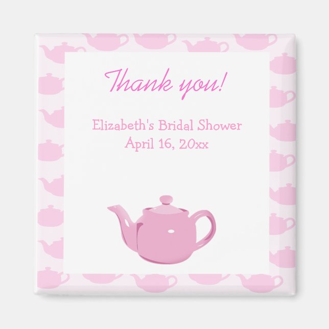 Dags för Tea Rosa Tekanna Favor Magnet (Framsidan)