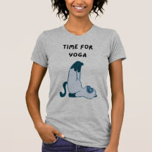 Dags för Yoga cat söt t-shirt