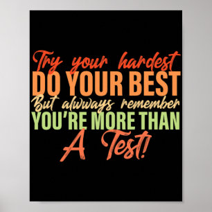 Dagsäsong för lärare du är mer än ett test 1 poster