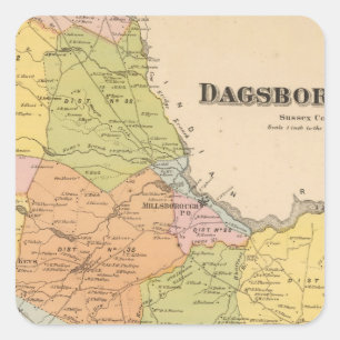 Dagsborough Fyrkantigt Klistermärke