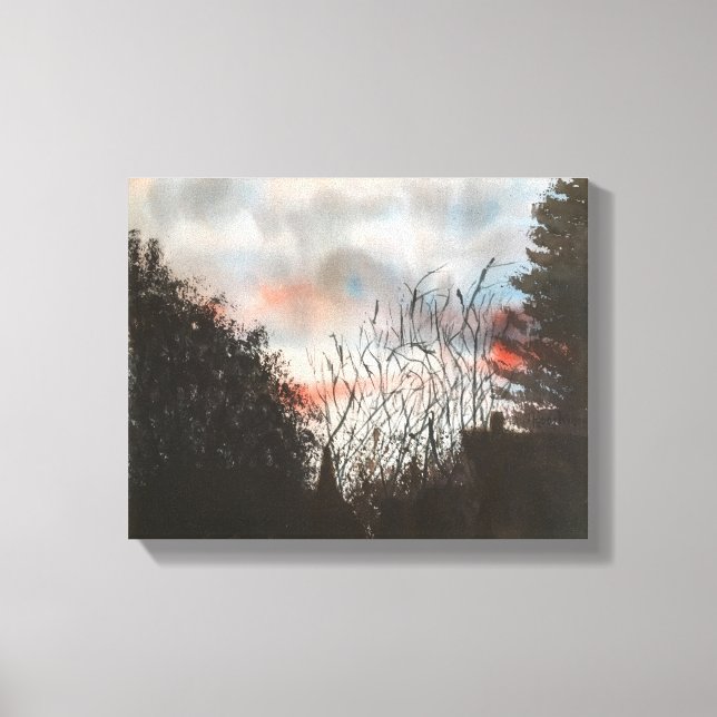 DAGSBREAK, VATTENFÄRG CANVASTRYCK (Framsida)