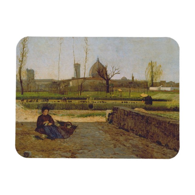 Dagscenen, nära Florens, c.1865 Magnet (Horisontell)