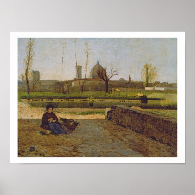 Dagscenen, nära Florens, c.1865 Poster (Framsidan)
