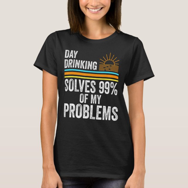 Dagsdrickslösning 99 problem Vin glasdagar T Shirt (Framsida)