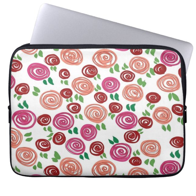 Dagsdrömrosor Laptop Fodral (Framsidan)
